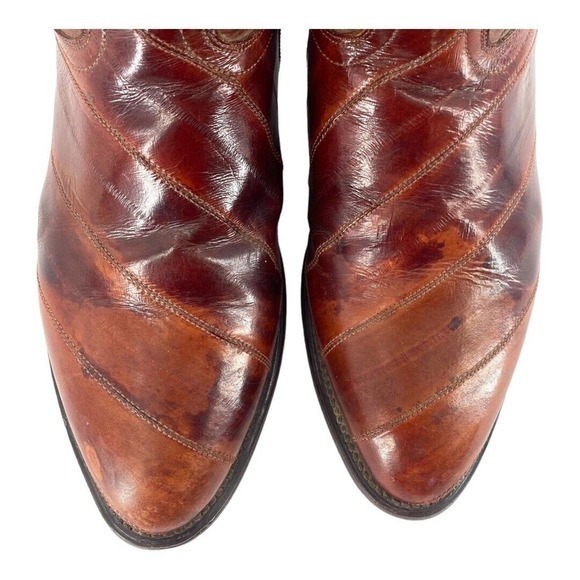 Laredo Men’s Genuine Eel Boots Cognac Mens Style 6735 Size‎ 8.5 - Picture 6 of 12